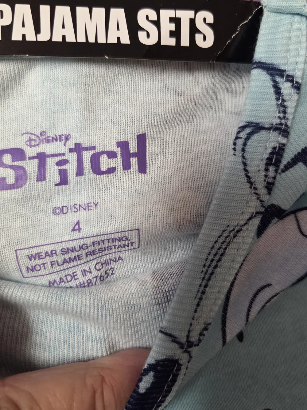 NWT Disney Stitch Cotton Pajamas Incomplete 3 Piece Set Size 4 #0314